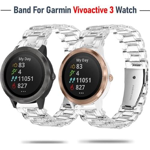 New Transparent Wrist Sports Strap for Garmin Watch Vivoactive 3 Band for Garmin Watch Watchband Bracelet Accessories 20mm 22mm