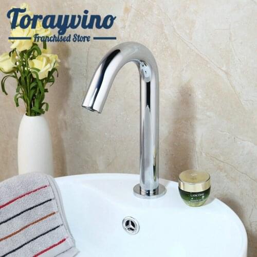 Bathroom sensor taps basin faucet Brass chrome Deck Mounted faucets automatic hands free touch sensor Water mixer faucets