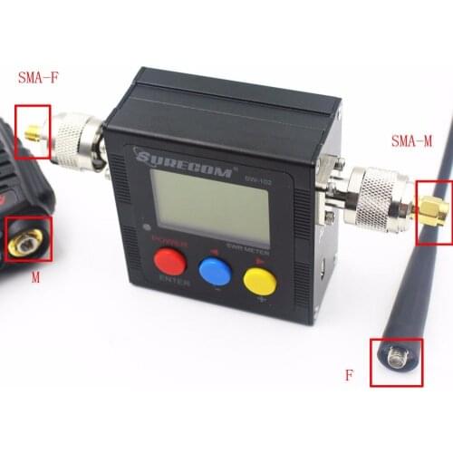 SURECOM SW-102 (With Two Connector) 125-525 Mhz Digital VHF/UHF Power& SWR Meter