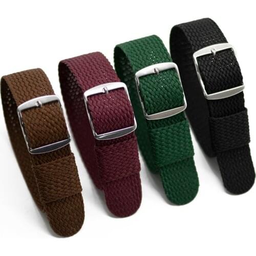 Top Quality Nylon Nato Strap For Perlon Woven Watch Bands Fashion Watch Strap 20 mm 22mm Red Black Green Watch Bands Replacement