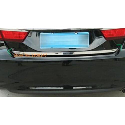 For Toyota Camry 2015 2016 2017 Car Styling Sticks Body Styling Stainless Steel Rear Door Tailgate Frame Plate Trim Lamp 1pcs