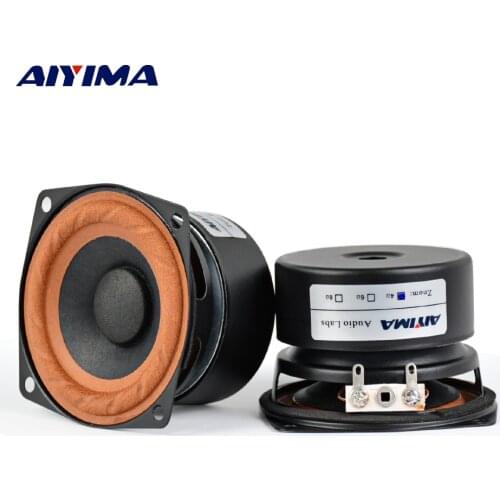 AIYIMA 2Pcs 2.5inch Audio Portable Speakers 4 ohm 8Ohm 15W Full Range Hifi Bass Speaker DIY For Home Theater