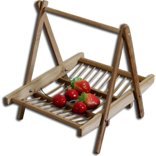 Bamboo drying rack mutton rack fried snacks vegetables bamboo folding basket bamboo garment rack fruit plate sushi lettuce