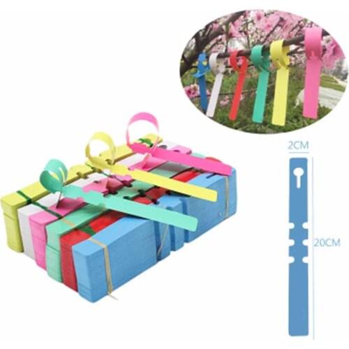 100PCS Plant Tags PVC Ring Sleeve Nursery Label Hanging Tree Markers Seedling Plant Fruit Signs Prompt Card Classification Tool