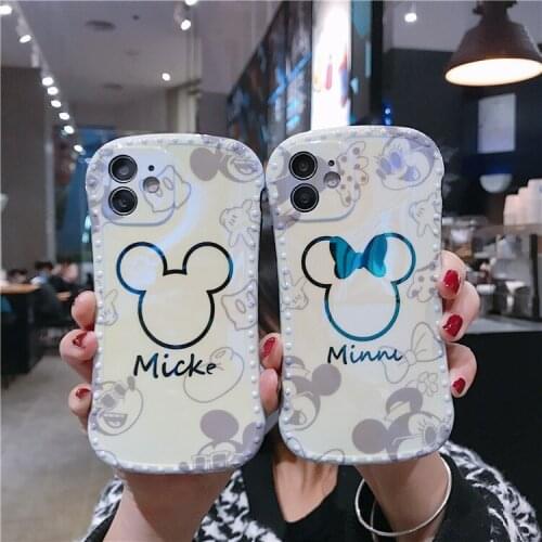 DISNEY 2021 Mickey Case for IPhone 11 12 Pro Xs Max iPhone SE 2020 6 6S 7 8 Plus Cute Phone Case 360 Full Cover
