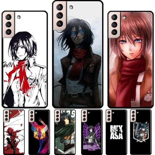 Attack On Titan Mikasa Soft Cover For Samsung Galaxy S20 FE S8 S9 S10 Plus Note 10 Note 20 S21 Ultra Phone Case