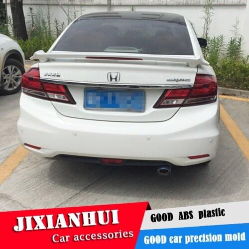 For Civic Spoiler 2012-2015 Honda Civic DKK Spoiler ABS plastic Material Car Rear Wing Color Rear Spoiler