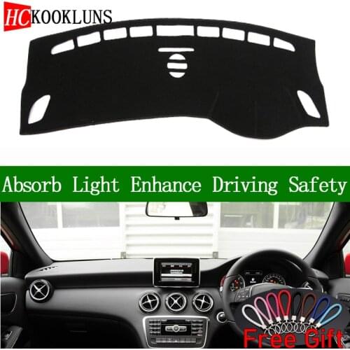 For Meredes-Benz A CLASS A180 A200 A260 2013-2018 Right Hand Drive Dashboard Cover Car Stickers Mat Carpet Interior Accessories