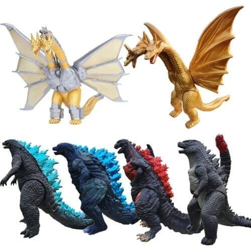 GodzillaS Vs Kong Gojira Gaigan Burning Mecha King of Monsters Ghidorah 3 Heads Dragon Anime Action Figure Dolls Kids Toys