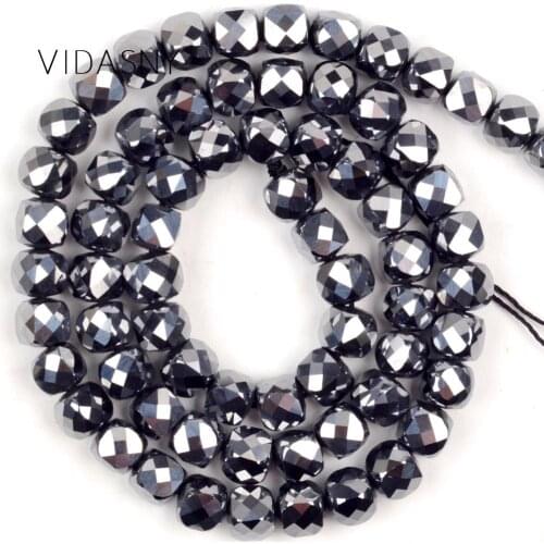 5mm Faceted Terahertz Square Beads for Jewelry Making 70pcs/strand Natural Stone Beads Diy Necklaces Jewellery Accessories 15"