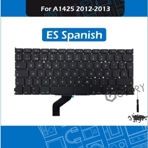 Full New ES Spanish Layout for Macbook Pro Retina 13" A1425 Spain keyboard Replacement 2012 2013 MD212 ME662