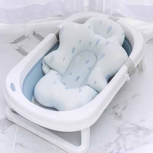 Baby Shower Bath Tub Pad Non-Slip Bathtub Seat Support Mat Newborn Safety Security Foldable Bath Support Cushion 7 Style