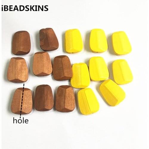 New arrival! 26x19mm 100pcs/lot Environmental Paint oval lentil-shape Wood beads for jewelry DIY making( desgin as shown)
