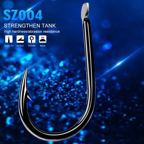 New multi specification high carbon steel hook with barb hook 200pcs / pack