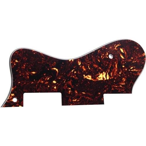 Pleroo Custom Guitar pickgaurd - For Dot Guitar Pickguard Scratch Plate , 4 Ply Brown Tortoise