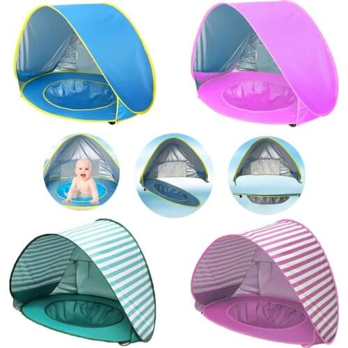 Beach Tent Children Pool Fold Waterproof Sun Awning Tent Pool UV-protecting Pool Portable Outdoor Camping Sun Shade