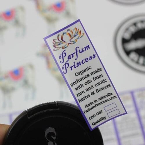 Customized Adhesive luggage or baggage tag label made by thermal paper