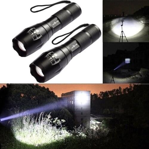 Portable T6 Tactical Military LED Flashlight 980000LM Zoomable 5-Mode Without Battery Outdoor tools 2021