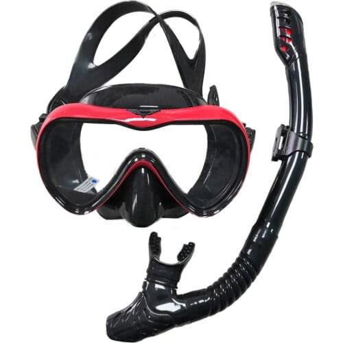 Professional Scuba Diving Mask Silicone Mask Snorkel Anti-fog Wide Vision Snorkel Full Breath Tube Underwater Swimming Goggles
