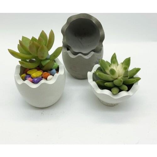 Silicone Easter Egg Molds for Cement Garden Plant Container Diy Easter Gifts Storage Box Clay Molds Concrete Flower Pot Mold