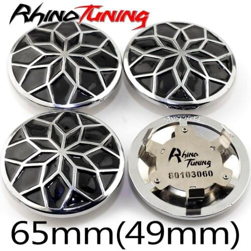 4pcs 65mm Universal Various Sizes Wheel Center Hub Caps Metal Clip Zinc Alloy For Car Refit Auto Accessorie Black