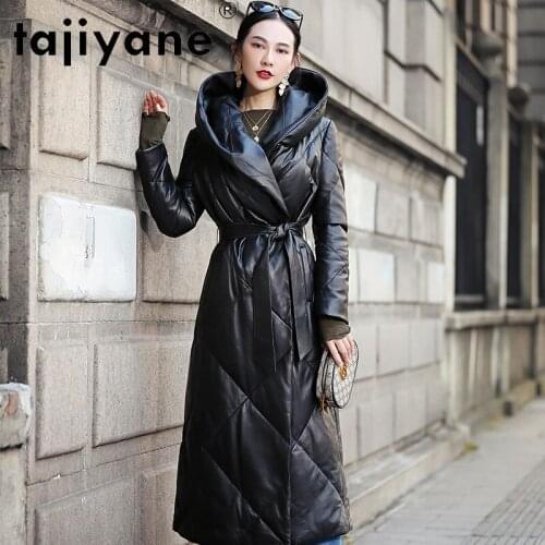 2021 Genuine Winter Leather Jacket Women 90% White Duck Down Coat Womens Real Sheepskin Jackets Mujer Chaqueta TN1627