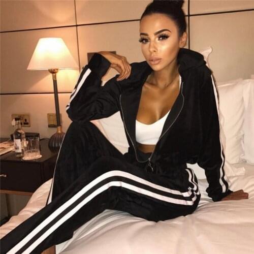 Women Casual Loose Hoodies+ Slim Pant Women Velvet Suits Fitness Set Hot Sale Sportswear For Female New Ladies Tracksuits