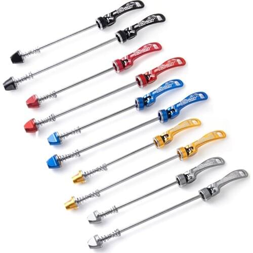 1 Pair Mountain Bike Aluminum Quick Release Skewer Lever Bicycle Wheel Hub Parts Multi-color High Quality Bicycle Accessories
