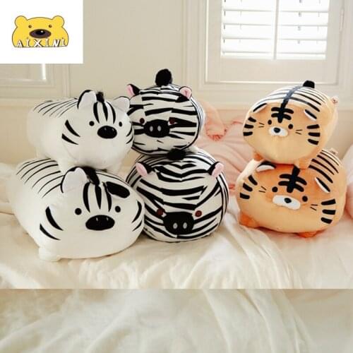 1pc Tiger Zebra Plush Toy Pillow Cartoon Stuffed Animal Kawaii Doll Soft Toys for Children Christmas Present Cute Plush Baby Toy