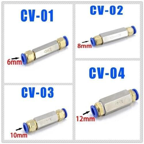3-10 Set CV-01/02/03/04 Brass 1/8 , 1/4 , 3/8 , 1/2 + Fittings Threaded BSPP Female Full Port One Way Air Check Gas Valve