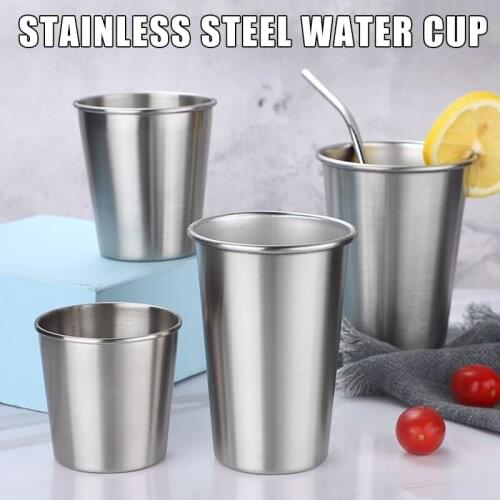 30/70/180/320ml Metal Stainless Steel Cup Mug Drink Coffee Beer Tumbler Travel Home Office MUMR999