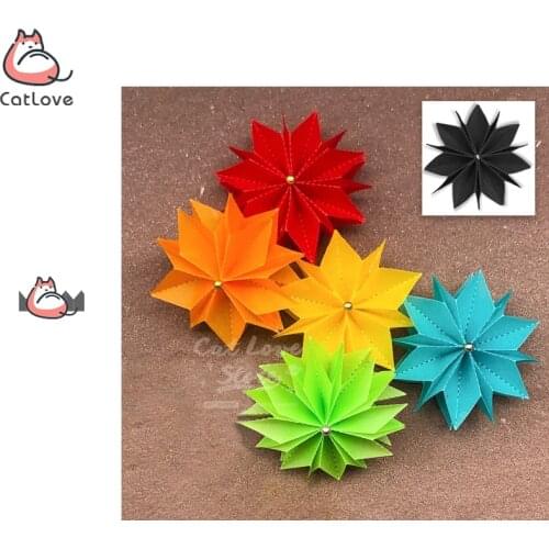 3D Flower Star Metal Cutting Dies Scrapbooking Stencil Die Cuts Card Making DIY Decorative Craft Embossing New Dies For 2019