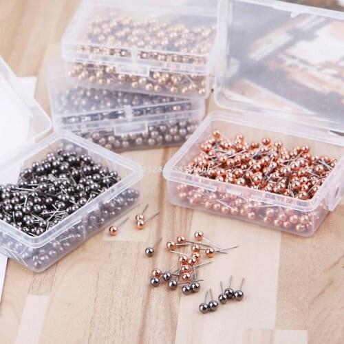 400pcs Round Plastic Head Steel Point Push Pins Map Thumb Tacks Pin Office School Supplies