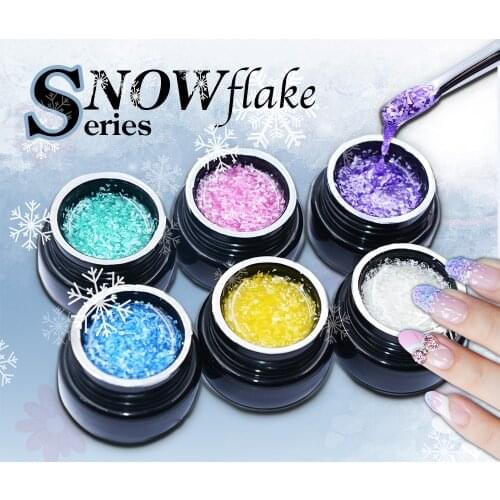 8 Pcs Uv Soak Off snowflake series Nail Varnishe Gel Nails Gel Uv Polish Best High Quality 6 Colours China Supplier Wholesale