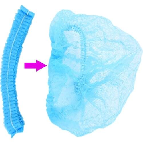 10pcs Microblading Accesories Disposable Hair Blue Caps Sterile Hat For Tattoo Cleaning Supplies Eyebrow Tools Permanent Makeup