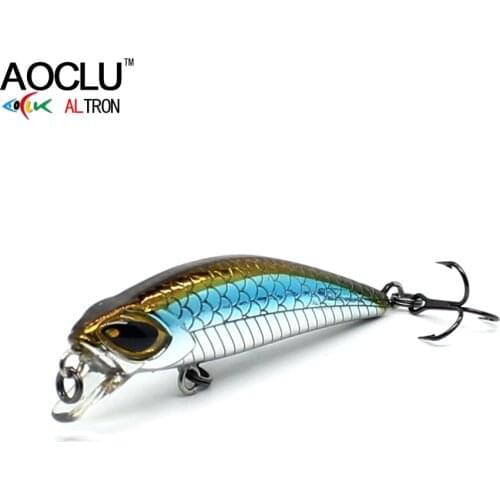 AOCLU wobbler Jerkbait 10 Colors 4.5cm 3.0g Hard Bait Minnow Crank Fishing lures Bass Fresh Salt water 14# VMC hooks tackle