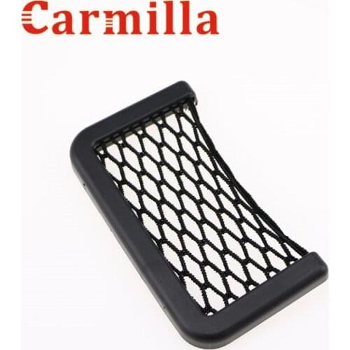 Carmilla Universal Car Inner Storage For Coin Money Mobile Net String Pouch Bag GPS Phone Holder Pocket Organizer Car Styling