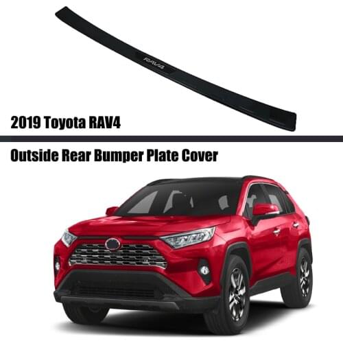For Toyota RAV4 2019 2020 2021 Car Rearguards Stainless Steel Rear Bumper Trunk Fender Sill Plate Protector Guard Covers Trim