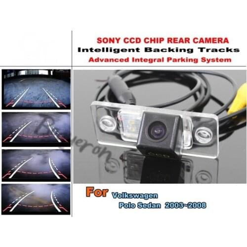 For Volkswagen VW Polo Sedan 2003~2008 Intelligent Dynamic Tracks Rear View Reverse Backup Trajectory Camera Night Vision