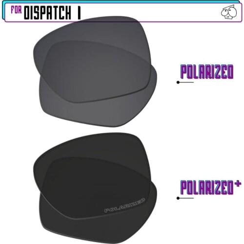 EZReplace Polarized Replacement Lenses for - Oakley Dispatch 1 Sunglasses - BlackP Plus-BlackIRP