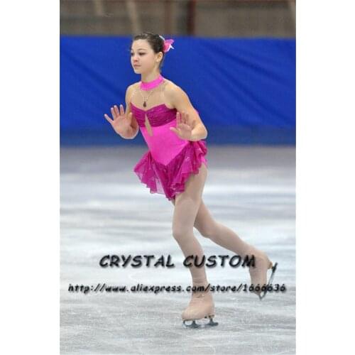 Crystal Custom Figure Skating Dresses Girls New Brand Ice Skating Dresses For Competition DR4539
