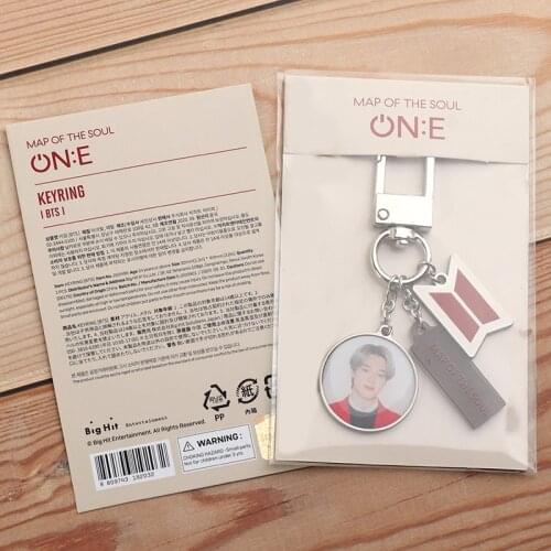 KPOP Bangtan Boys Map of The Soul One Key Chain Keyring Bag Accessories JIMIN JIN SUGA J-HOPE V JUNG KOOK Photocard CARD