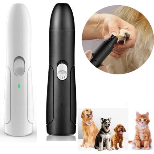 USB Rechargeable Pet Nail Grinder Dog Nail Clippers Professional Painless Electric Cat Nail Cutter Grooming Trimmer Care Tools