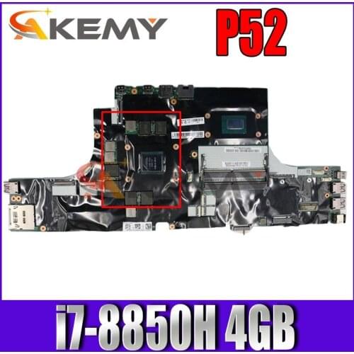 For Lenovo ThinkPad P52 laptop motherboard NM-B562 CPU i7-8850H 4GB GPU tested 100% working FRU 01YU213 01YU212 01YU211 01YU222