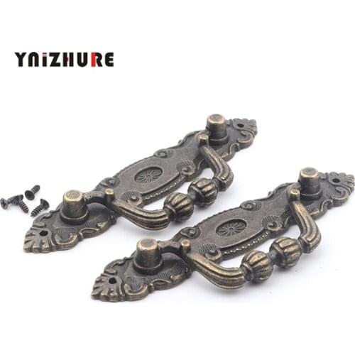 10pcs Bronze Antique Art Furniture Hardware Handles Door Drawer Wardrobe Kitchen Cabinets Cupboard Pull Door Knobs