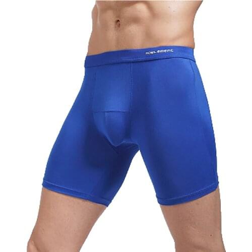 Mens Boxer Shorts Modal Bugle Pouch Underwear Sports Fitness Long Boxershorts Sleepwear Boxers Sleep Bottoms Panties Plus Size