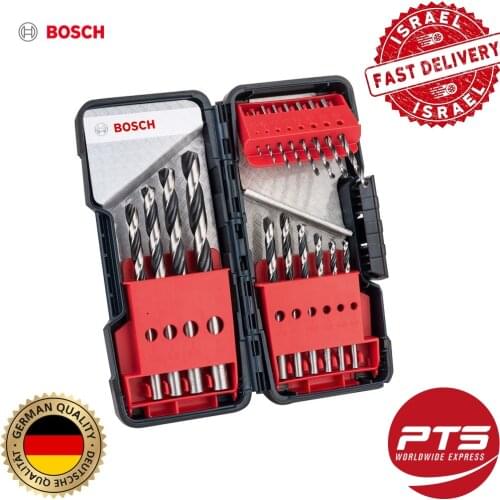 Bosch HSS PointTeQ Twist Drill Bit Set in Tough Case x18 Pcs 1-10mm Professional Metalworking Hand Tool accessories for Drill