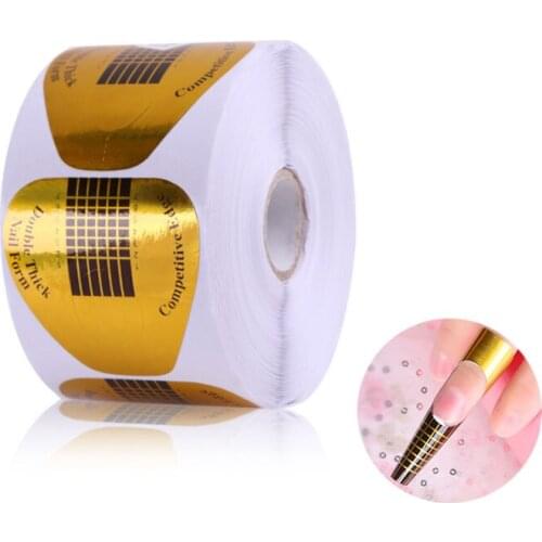 Different Shape Nail Extension Guide Form Nail Art Tips Stickers Maincure Salon Nails Tool for UV Gel Nail Polish