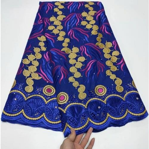 2021 Latest African Lace Fabric Hot Sale Swiss Voile Lace In Switzerland Dubai Cotton Swiss Lace Fabric Nigerian Embroidery 5Y