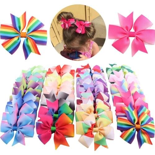 Newest Girls Hair Bows Band Boutique Alligator Clip Grosgrain Ribbon For Girl Baby Kids Hairpin Accessary